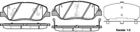 Колодки тормозные диск. перед. (Remsa) Hyundai Genesis 3.8 08-14,Hyundai Santa fe ii 2.0 05-12 - WOKING P13263.02