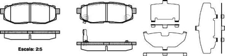 Гальмівні колодки зад. BRZ/Forester/Legacy/Outback/Tribeca (05-21) - (su00304325, 26696xa011, 26696xa010) WOKING P13283.01