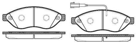 Гальмівні колодки пер. Jumper/Ducato/Boxer 06- (1.1-1.5t) - (1607878580, 1607878380, 77366018) WOKING P13373.12 (фото 1)