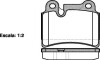 Колодки гальмівні диск. задн. (Remsa) VW Touareg I Brembo ver. (P13403.00) - (7L6698451B) WOKING P1340300 (фото 1)