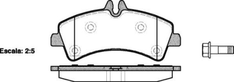 Колодки гальмівні диск. задн. (Remsa) MB Sprinter II III / VW Crafter I II Bosch ver. (P13473.00) - WOKING P1347300