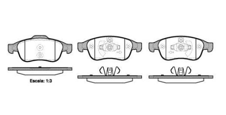 Гальмівні колодки пер. Megane 09-/Duster 10-/Dokker 13- - WOKING P13483.10