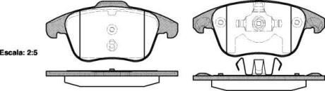 Колодки тормозные диск. перед. (Remsa) PSA C4 Picasso, Grand Picasso 08>13 / DS4 DS5 12> - (425477, 425397, 425362) WOKING P13493.00