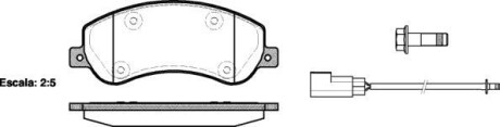 Колодки тормозные диск. перед. (Remsa) Ford Tourneo connect 1.8 02-13,Ford Transit 2.2 06-14 - WOKING P13503.02