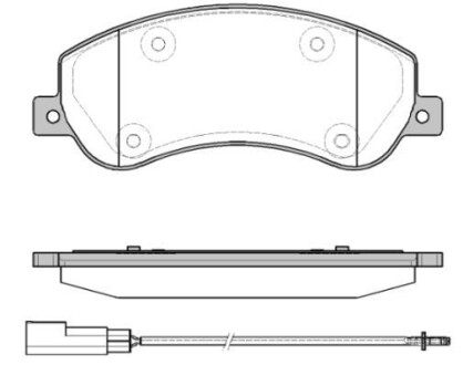 Колодки гальмівні диск. перед. (Remsa) Ford Tranzit 06>14 Bosch ver. (P13503.11) - WOKING P1350311