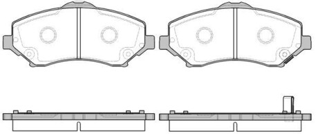 Колодки тормозные диск. перед. (Remsa) Dodge Journey 08> 12> / Nitro 06>11 / Cherokee 08> Compass 06> Wrangler 07> - WOKING P13593.02