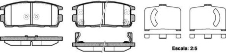 Гальмівні колодки зад. Chevrolet Captiva 06- (akebono) - (d966226076, 96626076, 96626075) WOKING P13603.12