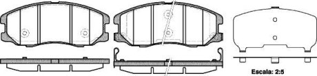 Гальмівні колодки пер. Chevrolet Captiva 06- (akebono) - (d966226070, 96626070, 96626069) WOKING P13613.12