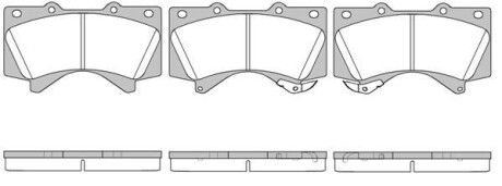 Колодки тормозные диск. перед. (Remsa) Toyota LC200 LC150, Lexus LX570 GX460 - (0446504030, 0446504050, 0446504060) WOKING P13713.02