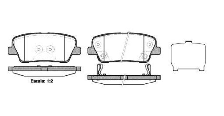 Колодки тормозные диск. задн. (Remsa) Hyundai Equus centennial 4.6 09-,Hyundai Genesis 2.0 08- - (583023NA00, 583022WA70, 583023MA00) WOKING P13743.02