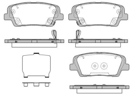 Колодки тормозные диск. задн. (Remsa) Hyundai Santa fe iii 2.0 12-,Hyundai Santa fe iii 2.2 12- (P13743.09) - WOKING P1374309