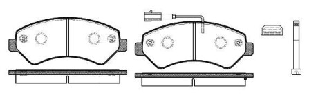 Колодки гальмівні диск. перед. (Remsa) PSA Boxer Jumper Ducato 11> (P13753.12) - WOKING P1375312