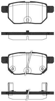 Колодки гальмівні диск. задн. (Remsa) Lexus Ct (zwa10_) 1.8 10-,Toyota Auris 1.8 06-12 (P13863.22) - (0446647020, 0446647080) WOKING P1386322 (фото 1)