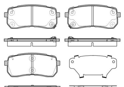 Комплект тормозных колодок - WOKING P13883.12