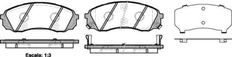 Колодки гальмівні диск. перед. (Remsa) Hyundai H-1 08> / Carnival 06> (P13913.02) - (581014HA50, 581014H000, 581014HA01) WOKING P1391302