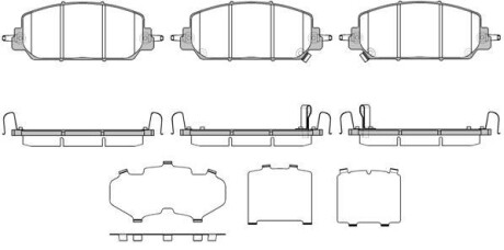 Колодки тормозные диск. перед. (Remsa) Honda CR-V 2,4i 17> (P14083.22) - (43022TVAA51, 45022TLAA01) WOKING P1408322