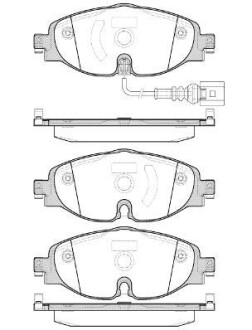 Колодки тормозные диск. перед. (Remsa) Audi A3 1.2 12-,Audi A3 1.4 12-,Audi A3 1.4 13- - WOKING P14153.01