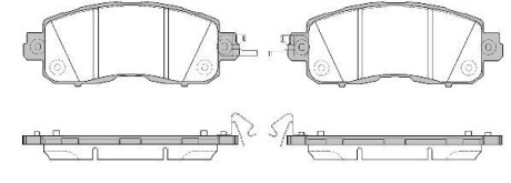 Колодки гальмівні диск. перед. (Remsa) Nissan Teana Altima 13> / Leaf 10> (P14173.04) - (d10603TA0A, D10603TA0B) WOKING P1417304 (фото 1)