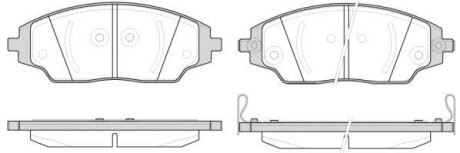 Колодки тормозные диск. перед. (Remsa) Chevrolet Aveo T300 (P14373.02) - WOKING P1437302