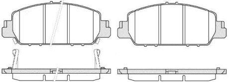 Колодки тормозные диск. перед. (Remsa) Honda HR-V 15> / Accord 3,5i 12> (P14483.02) - (45022T2GA01, 45022T2GA00, 45022T2MT00) WOKING P1448302