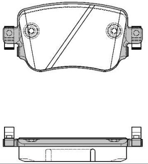 Гальмівні колодки зад. Octavia III/Sharan/Audi Q3 12- (TRW) - WOKING P14493.08