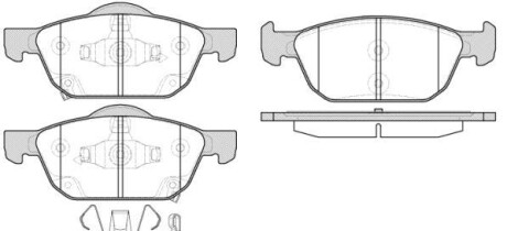 Комплект тормозных колодок - WOKING P14523.02