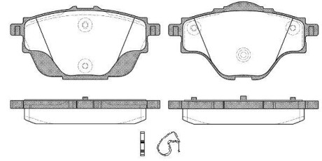 Колодки тормозные диск. задн. (Remsa) Citroen C4 grand picasso ii 1.6 13-,Citroen C4 grand picasso ii 2.0 13- (P14573.00) - WOKING P1457300