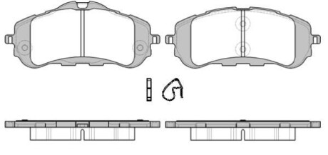 Гальмівні колодки пер. Peugeot 308 II 13- (Bosch) - (su001b3771, su001b2505, 1678168180) WOKING P14593.00