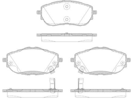 Колодки тормозные диск. перед. (Remsa) Toyota Corolla Auris 13>18 - (0446502391, 0446502390) WOKING P14613.02 (фото 1)