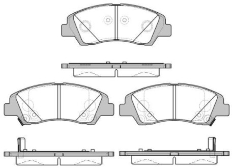 Комплект тормозных колодок - (58101B9A70, 58101B9A30, 58101B4A00) WOKING P14833.02