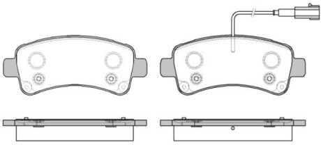 Колодки тормозные диск. задн. (Remsa) PSA Boxer Jumper Ducato 06> 11> 15> (P14883.02) - WOKING P1488302