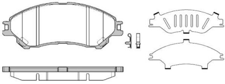 Гальмівні колодки пер. SUZUKI SX4 S-CROSS/VITARA 1.0-1.6 15- - WOKING P14893.02