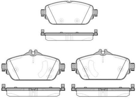 Колодки тормозные диск. перед. (Remsa) Mercedes-benz C-class (w205) 1.6 13- (P14923.08) - (a0084203620, A0084203720, 0084203720) WOKING P1492308 (фото 1)