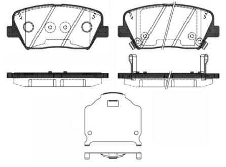 Колодки тормозные диск. перед. (Remsa) Kia Carens iv 1.6 13-,Kia Carens iv 1.7 13- (P15123.02) - WOKING P1512302