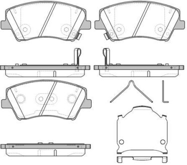 Колодки тормозные диск. перед. (Remsa) Hyundai Elantra 16> / Genesis 3,0 GDI 14> (P15123.04) - (58101F2A00, 58101F3A00) WOKING P1512304