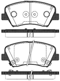 Гальмівні колодки пер. Ceed/Cerato/Elantra/Equus/i30 (09-21) - WOKING P15123.32