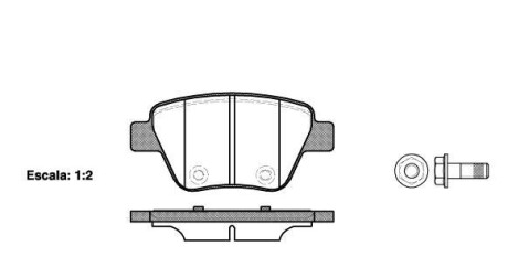 Гальмівні колодки зад. Caddy/Jetta 10-/Golf 09-13 - WOKING P15203.00