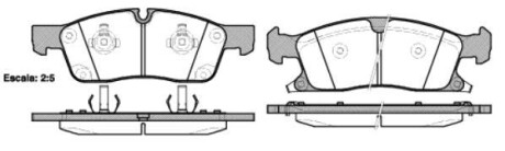 Колодки тормозные диск. перед. (Remsa) Jeep Grand cherokee iii 5.7 05-10,Jeep Grand cherokee iv 3.0 10- - (68052370AA, 68052369AA, V1012369AA) WOKING P15303.02 (фото 1)