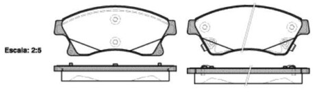 Колодки тормозные диск. перед. (Remsa) Chevrolet Aveo III Cruze / Opel Astra J - WOKING P15313.12