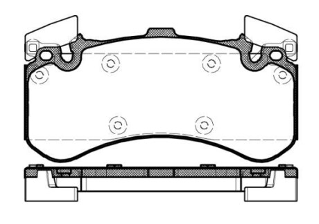 Колодки тормозные диск. перед. (Remsa) Audi A4 A5 A6 A7 A8 17> (P15633.00) - (4H6698151, 4H0698151F, 4G0698151AB) WOKING P1563300