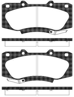 Колодки тормозные диск. перед. (Remsa) Toyota Hilux 08>15 (P15683.04) - (04465YZZQ5, 044650K020, 044650K140) WOKING P1568304