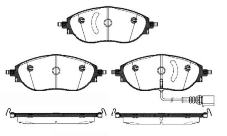 Колодки гальмівні диск. перед. (Remsa) VAG Passat B7 B8 / Golf VII / Tiguan II (P15703.01) - WOKING P1570301