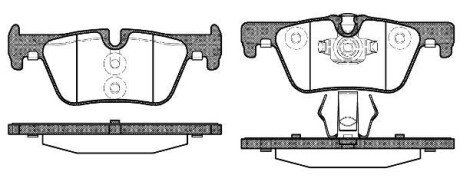 Колодки тормозные диск. задн. (Remsa) BMW 3F30 1F20 - WOKING P15763.00