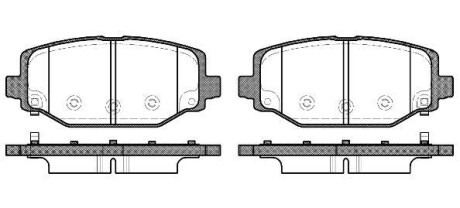 Колодки гальмівні диск. задн. (Remsa) Dodge Journey 08>12 (P15833.04) - (68144209AA, K68144209AA, K68159526AA) WOKING P1583304