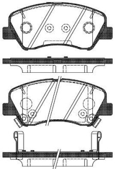 Гальмівні колодки пер. Santa Fe II/Carens IV/Sorento II/III 09- (Mando) - WOKING P15883.02