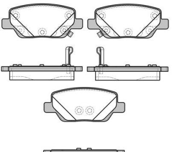 Комплект тормозных колодок - WOKING P16003.02