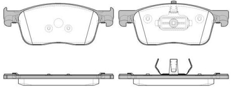 Колодки гальмівні диск. перед. (Remsa) Peugeot Expert III (16-),Citroen Jumpy III (16-), Opel Vivaro C (19-) (P16193.00) - (su001a3132, su001a3152, 1613260780) WOKING P1619300