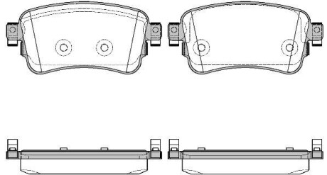 Колодки гальмівні диск. задн. (Remsa) PSA Expert Jumpy 16> / Opel Vivaro 19> / Toyota Proace 18> (P16203.00) - (1617936880, SU001A6136, SU001B3807) WOKING P1620300