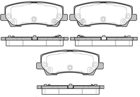 Колодки гальмівні диск. задн. (Remsa) Ford Mustang 15> (P17213.15) - WOKING P1721315