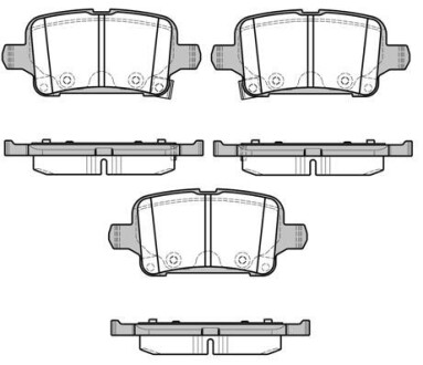 Колодки тормозные диск. задн. (Remsa) Opel Astra k 1.0 15-,Opel Astra k 1.4 15- - (13454674, 39021615, 39037199) WOKING P17283.02 (фото 1)